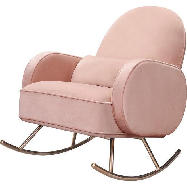 Compass Rocker, Blush Velvet - Nursery Chairs - 2