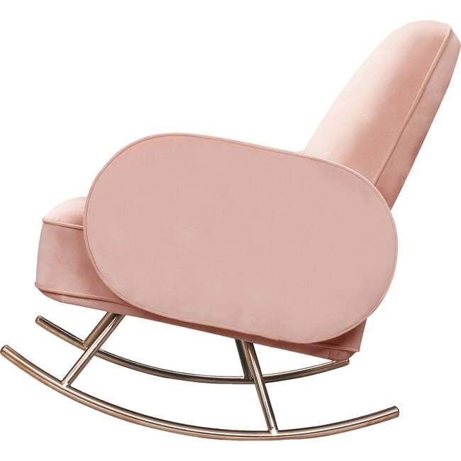 Compass Rocker, Blush Velvet - Nursery Chairs - 3