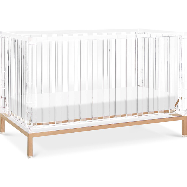Luma Crib, Acrylic/Rose Gold - Cribs - 1