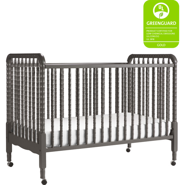 Jenny Lind 3-in-1 Convertible Crib, Slate - Cribs - 3