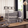 Jenny Lind 3-in-1 Convertible Crib, Fog Grey - Cribs - 2