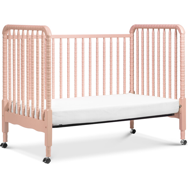 Jenny Lind 3-in-1 Convertible Crib, Blush Pink - Cribs - 6