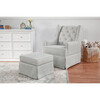 Sadie Swivel Glider with Storage Ottoman, Light Grey Tweed - Nursery Chairs - 2