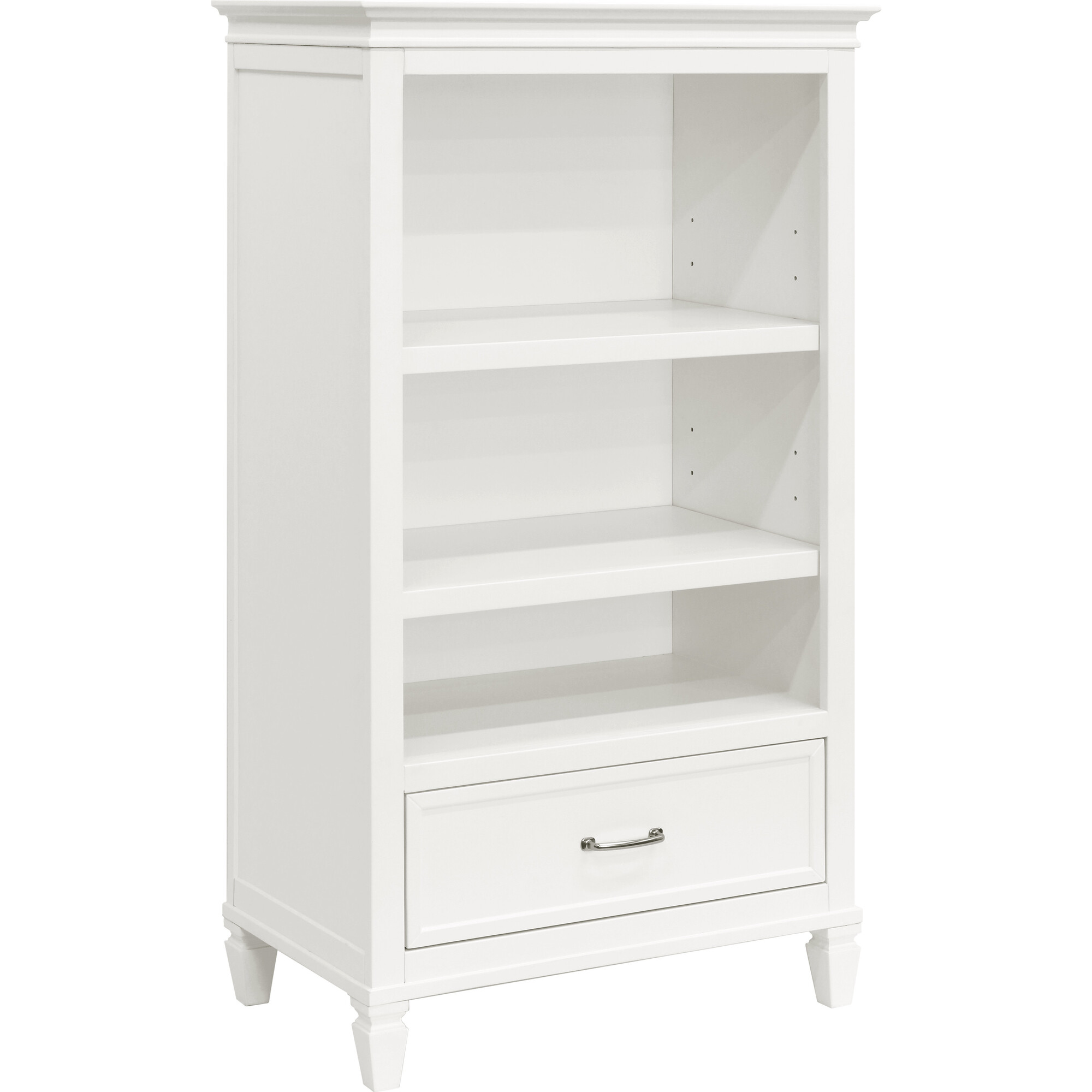 Darlington Assembled Bookcase, Warm White - Bookcases - 1