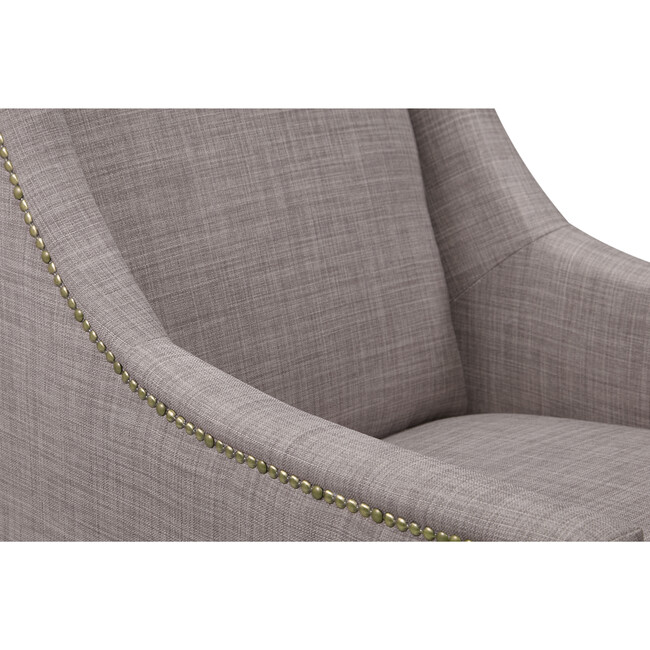 Harper Swivel Glider with Gliding Ottoman, Grey Tweed - Nursery Chairs - 2
