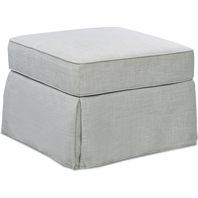 Sadie Swivel Glider with Storage Ottoman, Light Grey Tweed - Nursery Chairs - 4