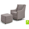 Harper Swivel Glider with Gliding Ottoman, Grey Tweed - Nursery Chairs - 3