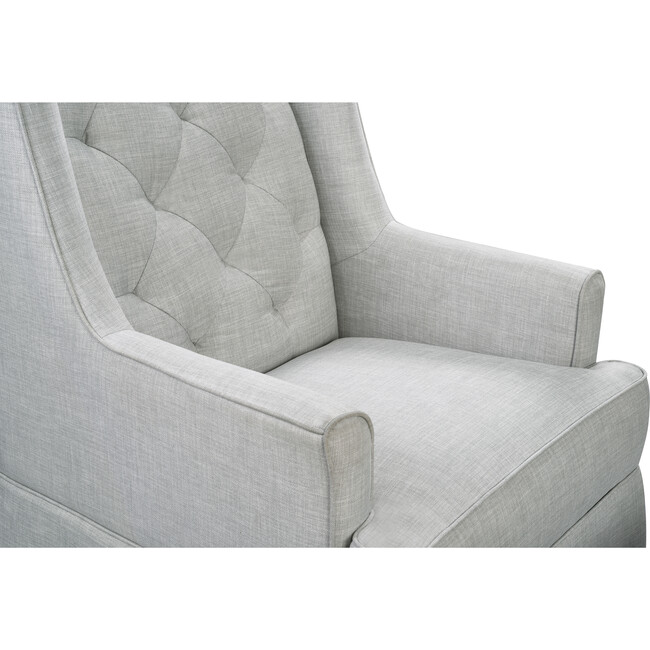 Sadie Swivel Glider with Storage Ottoman Light Grey Tweed Million Dollar Baby Classic Nursery Chairs Ottomans Maisonette