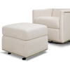 Harper Swivel Glider with Gliding Ottoman, White Linen - Nursery Chairs - 6
