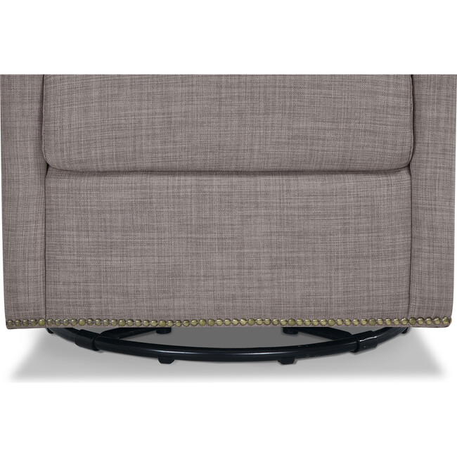 Harper Swivel Glider with Gliding Ottoman, Grey Tweed - Nursery Chairs - 4