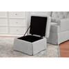 Sadie Swivel Glider with Storage Ottoman, Light Grey Tweed - Nursery Chairs - 6
