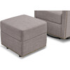Harper Swivel Glider with Gliding Ottoman, Grey Tweed - Nursery Chairs - 5