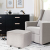 Kiwi Gliding Ottoman, Grey Eco-Performance Fabric - Ottomans - 2