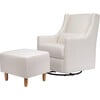 Toco Swivel Glider and Ottoman, Cream Eco-Performance Fabric - Nursery Chairs - 1 - thumbnail