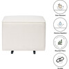 Kiwi Gliding Ottoman, Cream Eco-Performance Fabric - Ottomans - 3