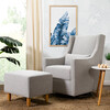 Toco Swivel Glider and Ottoman, Grey Eco-Performance Fabric - Nursery Chairs - 2