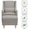 Toco Swivel Glider and Ottoman, Grey Eco-Performance Fabric - Nursery Chairs - 3