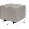 Kiwi Gliding Ottoman, Grey Eco-Performance Fabric - Ottomans - 6