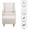 Toco Swivel Glider and Ottoman, Cream Eco-Performance Fabric - Nursery Chairs - 3