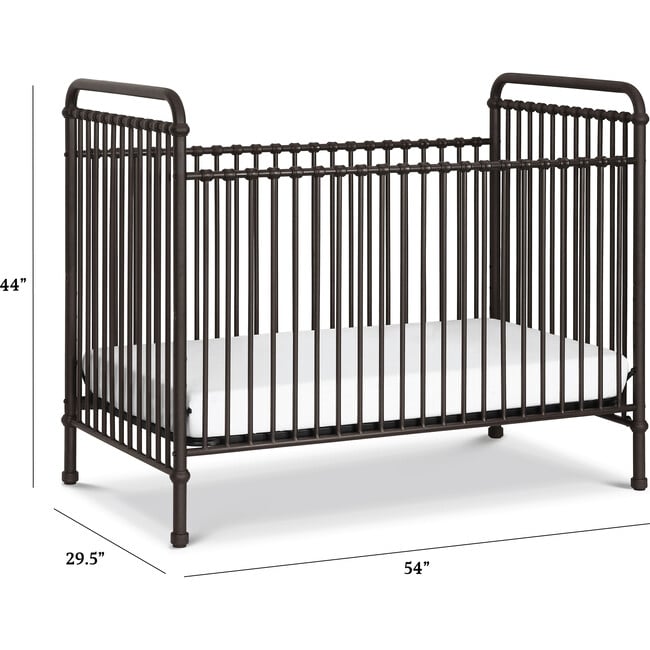 Abigail 3-in-1 Convertible Crib, Vintage Iron - Cribs - 5