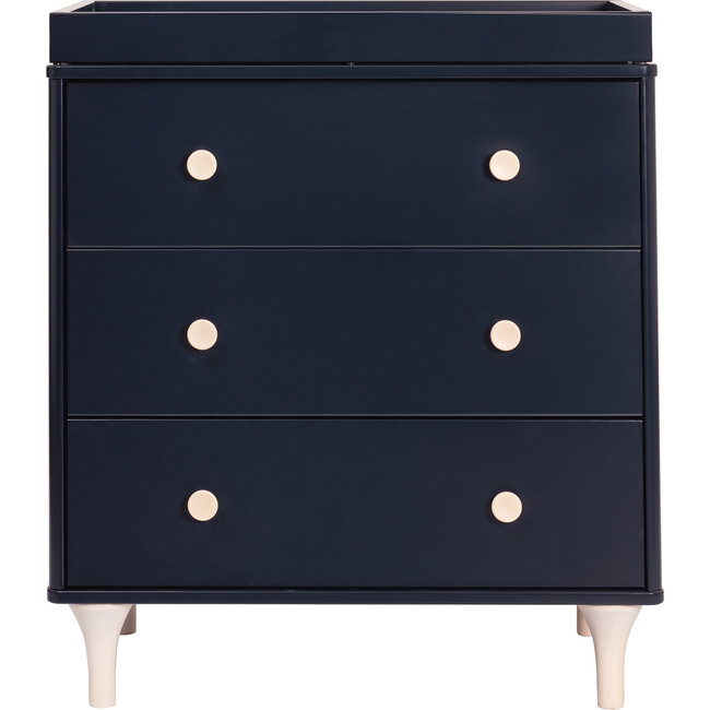 Lolly 3-Drawer Changer Dresser with Removable Changing Tray, Navy