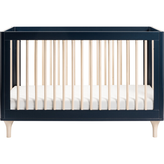 Lolly 3-in-1 Convertible Crib with Toddler Bed Conversion Kit, Navy - Cribs - 1