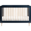 Lolly 3-in-1 Convertible Crib with Toddler Bed Conversion Kit, Navy - Cribs - 1 - thumbnail