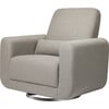 Tuba Extra Wide Swivel Glider, Grey Eco-Performance Fabric - Nursery Chairs - 1 - thumbnail