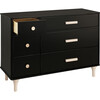 Lolly 6 Drawer Assembled Double Dresser, Black and Washed Natural - Dressers - 2 - thumbnail