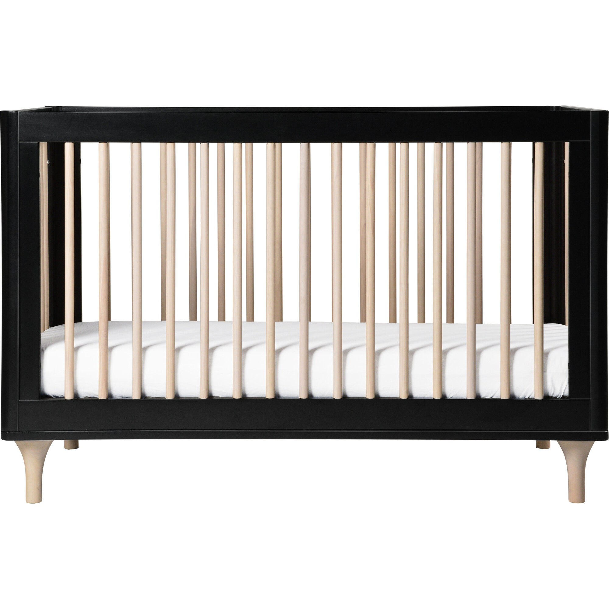 Lolly 3-in-1 Convertible Crib with Toddler Bed Conversion Kit, Black - Cribs - 1