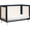 Lolly 3-in-1 Convertible Crib with Toddler Bed Conversion Kit, Navy - Cribs - 5