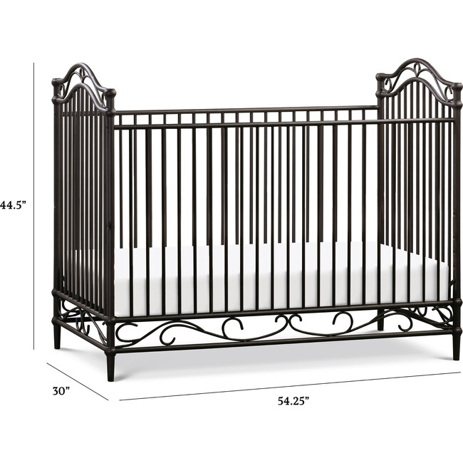 Camellia 3-in-1 Convertible Crib, Vintage Iron - Cribs - 5