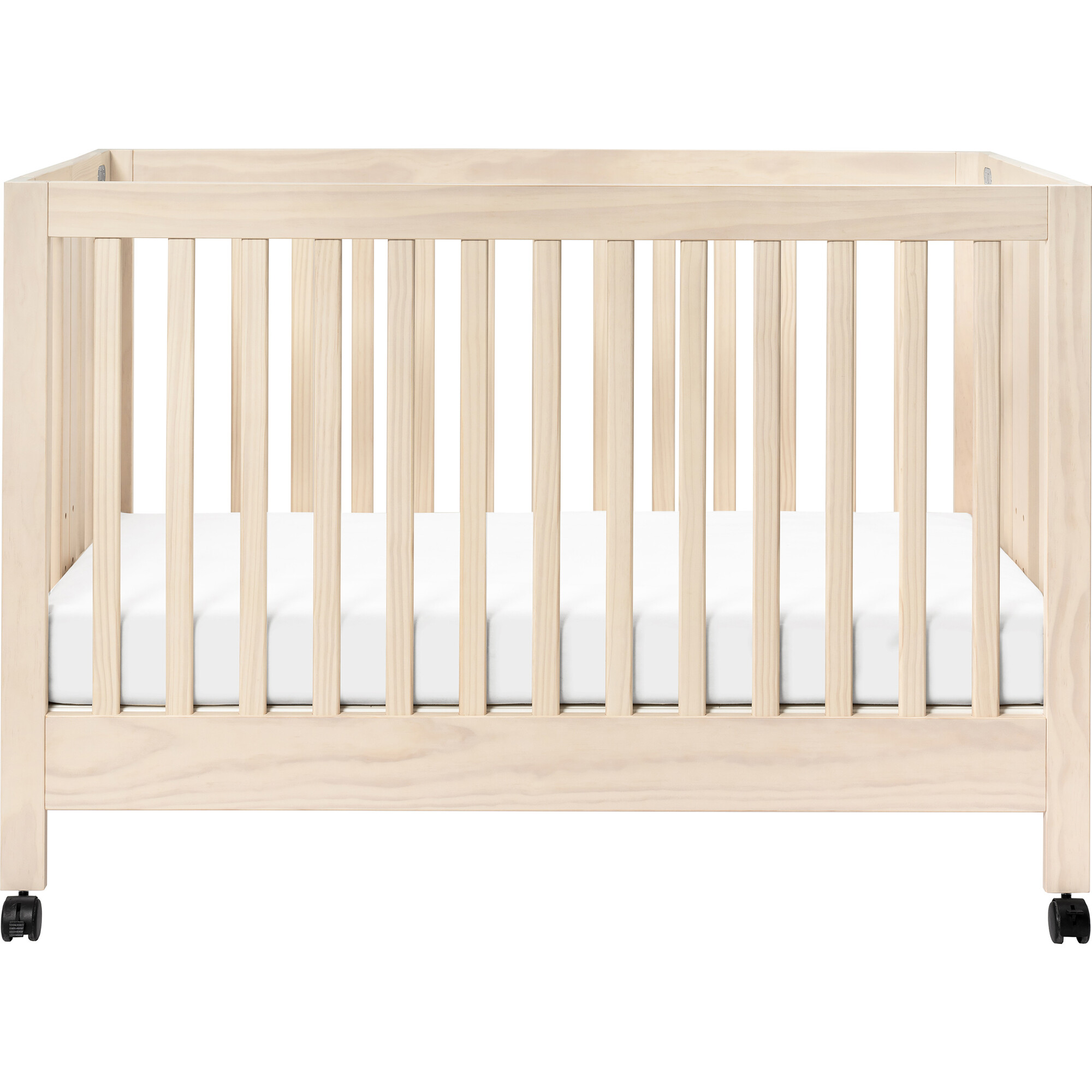 Maki Full-Size Portable Folding Crib with Toddler Conversion Kit, Natural - Babyletto Cribs & Bassinets | Maisonette