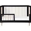 Lolly 3-in-1 Convertible Crib with Toddler Bed Conversion Kit, Black - Cribs - 6 - thumbnail