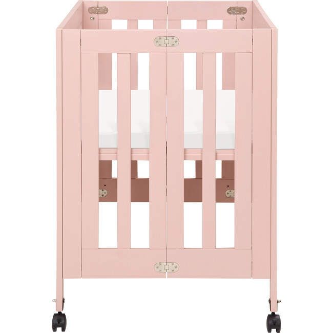 Origami Mini Crib, Petal Pink - Cribs - 5