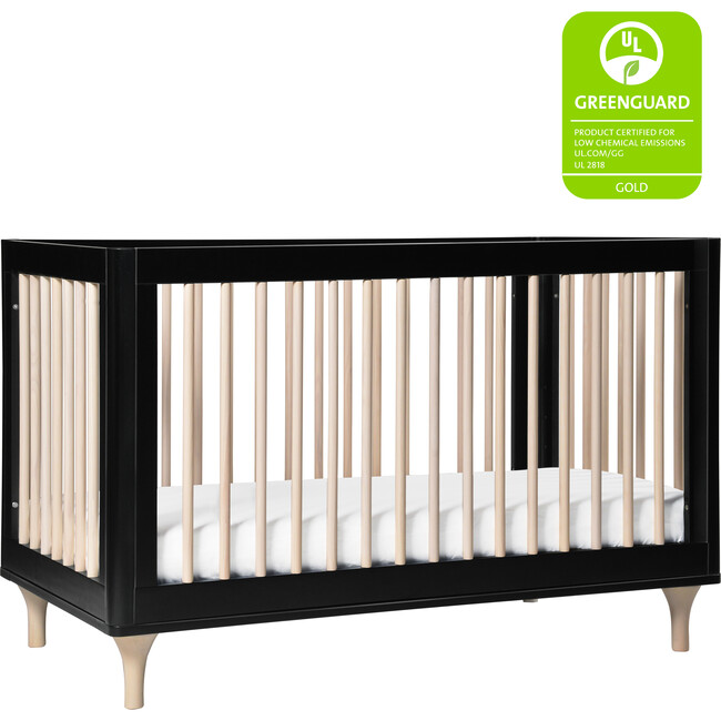 Lolly 3-in-1 Convertible Crib with Toddler Bed Conversion Kit, Black - Cribs - 10