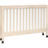 Maki Full-Size Portable Folding Crib with Toddler Bed Conversion Kit, Natural - Cribs - 7 - thumbnail