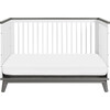 Scoot 3-in-1 Convertible Crib with Toddler Bed Conversion Kit, White/Slate - Cribs - 5