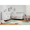 Scoot 3-in-1 Convertible Crib with Toddler Bed Conversion Kit, White/Slate - Cribs - 6