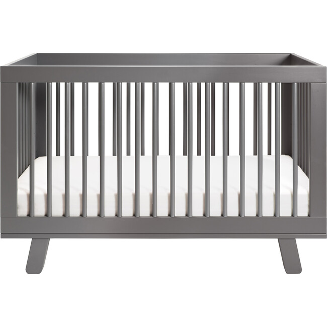 Hudson 3-in-1 Convertible Crib with Toddler Bed Conversion Kit, Slate - Cribs - 1