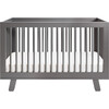 Hudson 3-in-1 Convertible Crib with Toddler Bed Conversion Kit, Slate - Cribs - 1 - thumbnail
