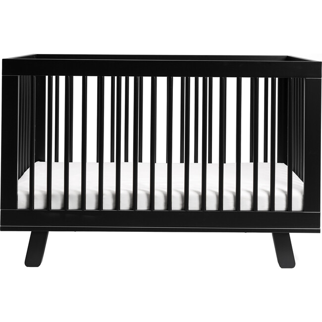 Hudson 3-in-1 Convertible Crib with Toddler Bed Conversion Kit, Black