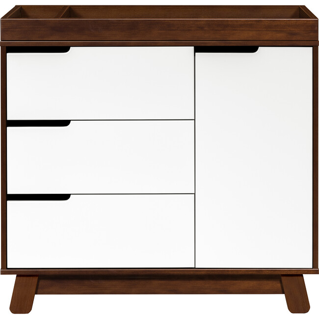 Hudson 3-Drawer Changer Dresser with Removable Changing Tray, Expresso/White