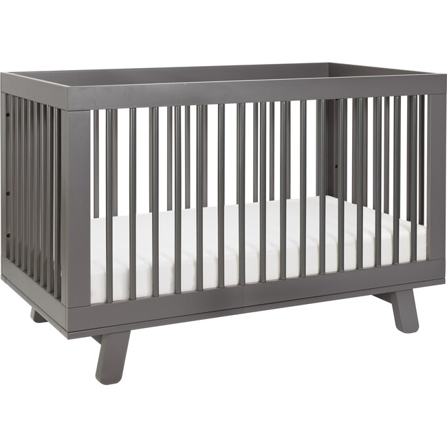 Hudson 3-in-1 Convertible Crib with Toddler Bed Conversion Kit, Slate - Cribs - 2