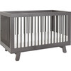 Hudson 3-in-1 Convertible Crib with Toddler Bed Conversion Kit, Slate - Cribs - 2