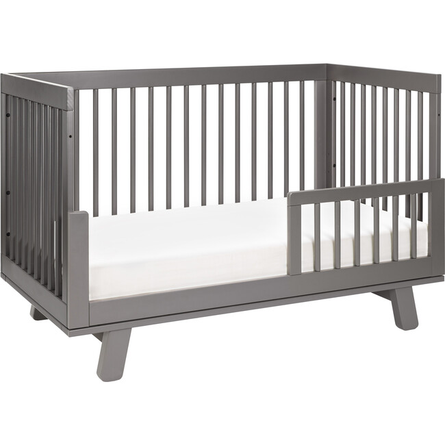 Hudson 3-in-1 Convertible Crib with Toddler Bed Conversion Kit, Slate - Cribs - 3