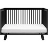 Hudson 3-in-1 Convertible Crib with Toddler Bed Conversion Kit, Black - Cribs - 5 - thumbnail