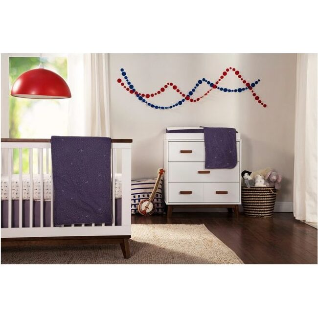 Scoot 3-Drawer Changer Dresser in White/Walnut - Dressers - 3
