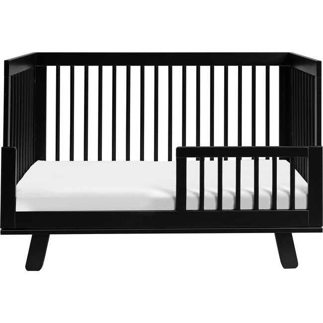 Hudson 3-in-1 Convertible Crib with Toddler Bed Conversion Kit, Black - Cribs - 7