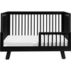 Hudson 3-in-1 Convertible Crib with Toddler Bed Conversion Kit, Black - Cribs - 7 - thumbnail